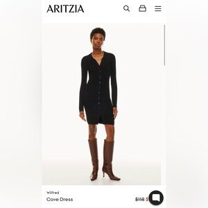 Aritzia wilfred cove dress size small color black
